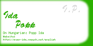 ida popp business card